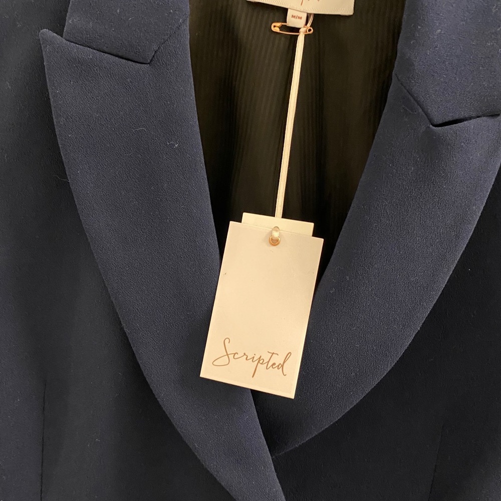 Scripted Blue Blazer - Picture 3 of 13